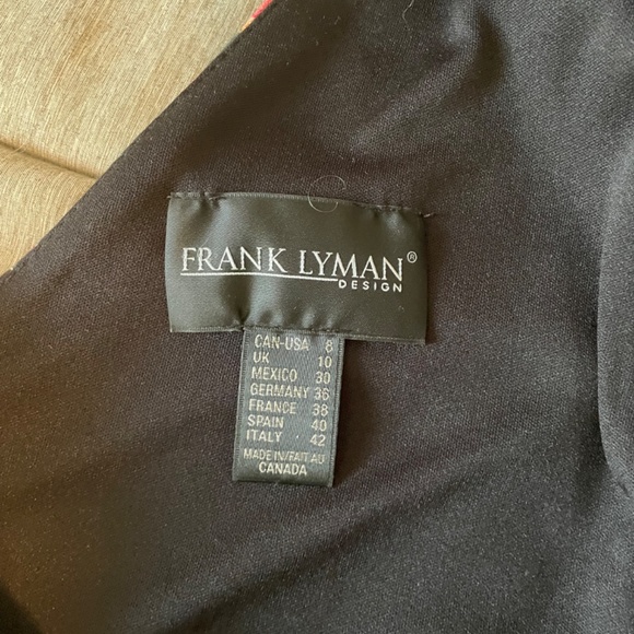 NWT Frank Lyman Colourful Cocktail Dress with Black Lace Detail (Sz 8) - Picture 4 of 11